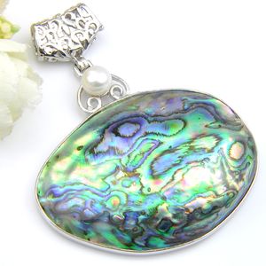5 Pieces 1 lot Family Gift Fire Green Abalone Shell Pearl 925 Sterling Silver Pendants Russia American Australia Wedding Pendants