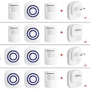 Sensor de movimento profissional campainha digital sem fio com detector infravermelho de sensor PIR Segurança da porta da porta do alarme da indução