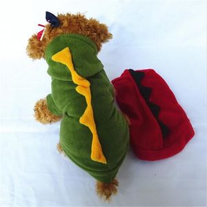 CW017 Haustierversorgungen Hunde Kleidung Welpe Katze süße Dinosaurier hübsches Haustier Hoodies Kostüme Kleidung T -Shirt Fleece Haustierhundkleidung