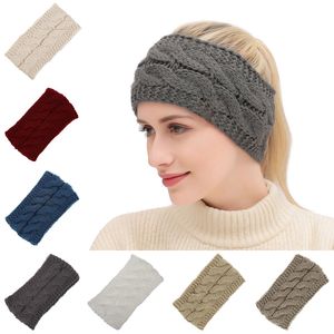 Wholesale Knitted Crochet Headband Women Winter Sports Head wrap Hairband Turban Head Band Ear Warmer Beanie Cap Headbands Free Shipping