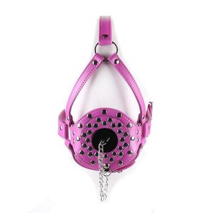 Bondage högkvalitativ sexig rosa mun dykare Mask Gimp Plughole Hood Restraints # Q76