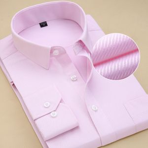 Recommend 8xl 2018 twill solid long sleeve business men dress shirts with pocket work plus size quality well fit male blouses D18102408