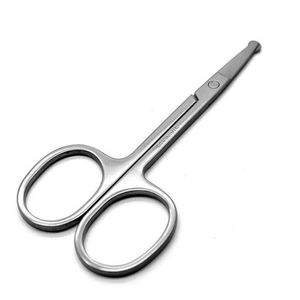 BABY SAFTEY SCISSORS. ROUND HEAD 3.5" PURE STAINLESS STEEL Nose Trimmer Hair Clipper