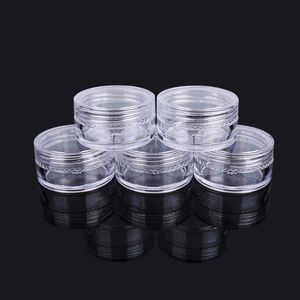 10 Gram Bottles 0.35 oz Plastic Pot Jars Clear Round Acrylic Container for Travel, Cosmetic, Makeup, Bead, Sample, Lip Balm, Candy, Herbs, Eye Shadow 10g/10ml