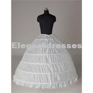 Najnowszy wspaniały biały biały 6 -Hoop Petticoat Crinoline Top Sale Underskirt do akcesoriów ślubnych