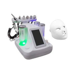 7 in 1 Hydro Dermabrasion Microdermabrasion Machine 7色LEDフェイシャルマスク酸素ジェットピール超音波RFバイオリフティングコールドハンマースキンケア