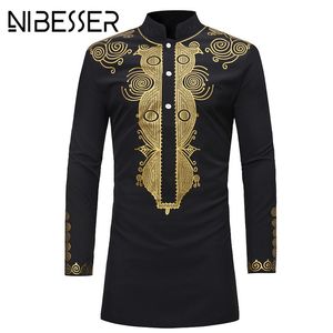 Nibesser Men Dashiki платье рубашка лето африканская одежда мужчина мода дизайн рубашка африканский традиционный печатный мужской хиппи