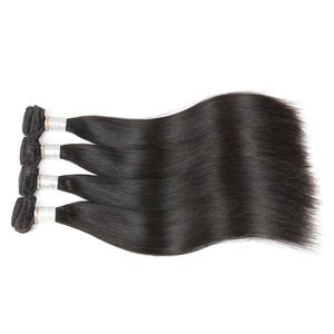 10 En bra kvalitet Human Weave Straight 3 eller 4 Bunds mycket billiga brasilianska hår peruanska malaysiska indiska jungfruliga hår wefts