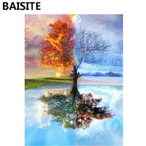 best selling BAISITE DIY Acrylic Painting By Numbers Hand Painted Canvas Modern Wall Picture For Living Room Home Decor Wall Art Y5282