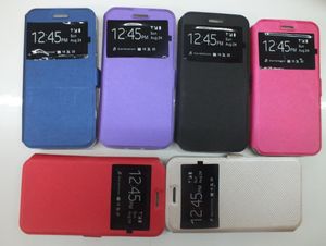 Wholesale flip cases for galaxy s4 resale online - Leather Case For Samsung Galaxy S3 I9300 S4 I9500 S5 G900 S6 G920 S Duos S7562 S7580 J1 mini J105 J1 Nxt Window Open Stand Flip Holder Cover