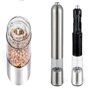 24PC / LOT NEWEST Pepper Grinder Rostfritt Stål Elektrisk Salt Pepper Mill Krydda köksredskap för matlagning Restauranger