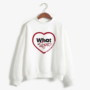 Kpop Twice What Is Love Hoodie Konzert Gleicher Druck Fleece Warmer Pullover Sweatshirt Langarm Streetwear Damen Sweatshirts