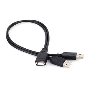 USB 2.0 A Stecker auf USB Buchse 2 Doppel Dual USB Buchse Splitter Verlängerungskabel HUB Charge