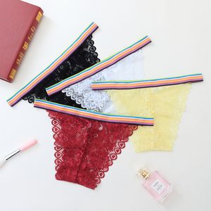 Adolescente fantasia Underwear mulheres sexy calcinha de renda biquíni feminino novo sem costura íntima cuecas cores extravagantes Low rise Panty 3307