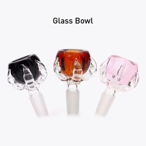 14mm 18mm Male Glass bowl Thick dragon Style Color smoking Bowls piece for water pipes dab bongs