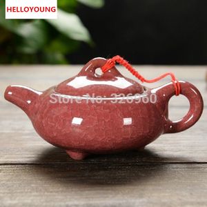 Calving glaze conjunto de chá chinês tradicional serviço de chá de cerâmica porcelana bule chaleira chaleira cores artesanais chinaware Promotion