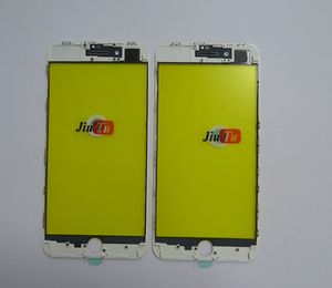 الزجاج الخارجي الأمامي مع الإطار الأوسط الصحافة الباردة المثبتة ل iPhone 8plus متصدع LCD تجديد DHL شحن مجاني