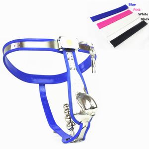 Male Chastity Belt Stainless Steel Arc Belts Panties with Anal Plug Sexy Bondage Device Sets Sex Toys for Men G7-4-63