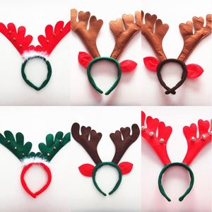 Antlers Costume 머리띠 크리스마스 파티 산타 순록 엘크 머리 장식 헤어 모자 크리스마스 모자 Xmas Kids Gift