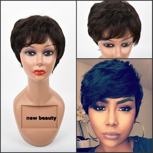Hotselling Short Bob Wigs For Black Women natural wave Wig 4inch 100% Human Hair full lace front Wigs