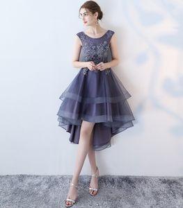 Jesienna moda przed krótkimi formalnymi sukienkami wieczorowymi Modnymi ramionami Koronkowe naklejki Kryształowe sukienki z piłką kulkowatą