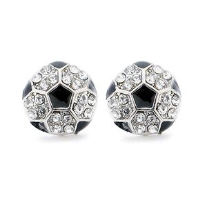 Exquisite Soccer Stud Earrings For Women Girls Zirconia Crystal Football Earrings Creative Jewelry Fashion Accessories