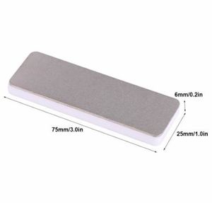 EECOO MINI Dupla face cerâmica Whetstone Whetstone Faca de cozinha Ferramenta Afiação Sharpening Stone Sharpening System 75 * 25 * 6mm