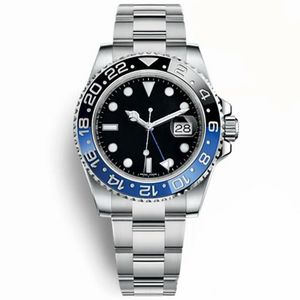 Top Luxury Master Keramiska Bezel Mens Klockor Glidelock Clasp Automatisk Blå Black Watch Sport Crown Wristwatch Orologio Reloj till salu FU214