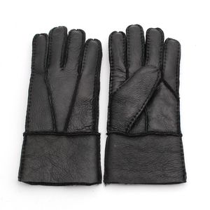 Cała sprzedaż- marka masy futrzane skórzane rękawiczki zimowe ciepłe wełniane rękawiczki wiatrowoodporne wybory multi kolorów