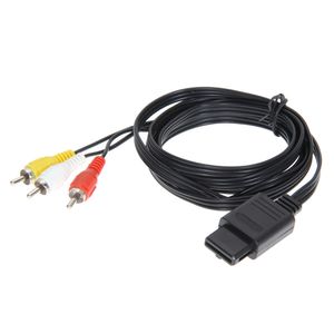 Высокое качество 1.8M 6FT AV TV RCA Video Cash Cable для игры Cube / для SNES GameCube / для Nintendo для игрового кабеля NONTENDO на N64 64 200 шт. / Лот