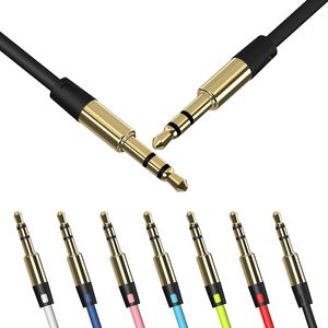 Aux Auxiliary Cables 1m 3.5mm Male to Male Audio Cable Stereo Jack Car Extension Cord For Cell Phone Headphone Speaker