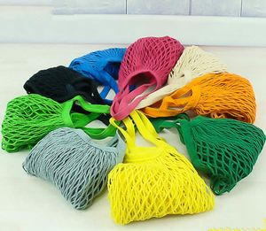 Sundries Storage Bags Multifunction Fruits Vegetable Mesh Pouch Portable Shopping Net Bag Cotton Material