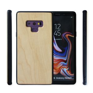 Real madeira + tpu phone case para samsung galaxy note9 / nota 9 / nota 8 / s9 / s8plus retro tampa do telefone de bambu maple para iphone xs / xr / 7plus casos de madeira