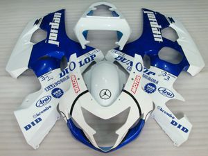 Hot sale faring kit for SUZUKI GSXR600 GSXR750 04 05 K4 aftermarket GSX-R600/750 2004 2005 white blue fairings set CD96