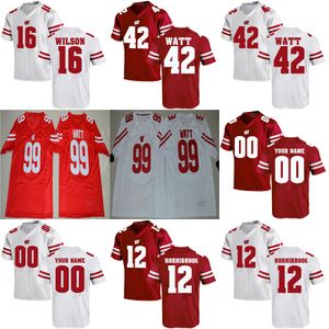 Wisconsin Badgers College Football Jerseys 67 Jon Dietzen 2017 New Red White Elite ed Anpassade Mens Womens barn Bästa kvalitet