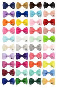 40PCS البسيطة 2.75 '' كليب القوس التعادل الشعر الحلو الصغيرة الصلبة كليب Ribbow القوس السلامة شعر الاطفال دبابيس الشعر اكسسوارات هدية HD643