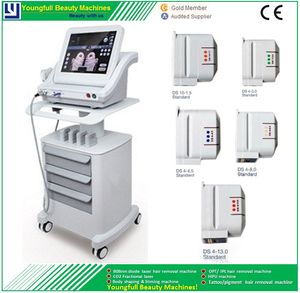 Pele que aperta a máquina Enfrentar facial de levantamento do enrugamento do corpo da remoção do enrugamento do corpo do hifu Peso Ultralsound focalizado alta intensidade da cara da perda de peso