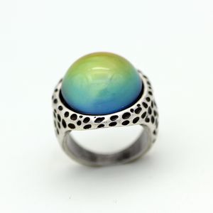 New Design Mood Stone Ring Temperature Sensing Color Change Personality Vintage Spot Jewelry MJ-RS049