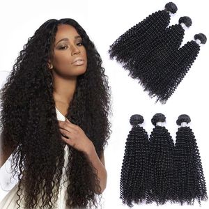 Brasiliansk Kinky Curly Hair 3 buntar erbjudanden Billiga Brasilianska Afro Kinky Curly Human Hair Extensions Brasilianska Curly Virgin Hair Weaves