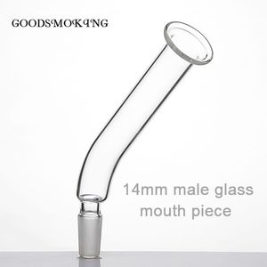 Nuovo bocchino in vetro borosilicato alto da 5,5 pollici Accessorio in vetro per connettore maschio da 14 mm per tubo dell'acqua in vetro bong
