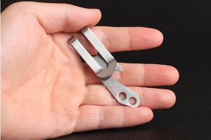 3 arada 1 çok fonksiyonlu metal cüzdan bel klipsi Keychain açık küçük EDC alet paslanmaz çelik açıcı