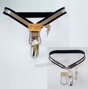 Kyskhetsenheter Detaljer om helt justerbart rostfritt stål Male Chastity Belt Device L #T67