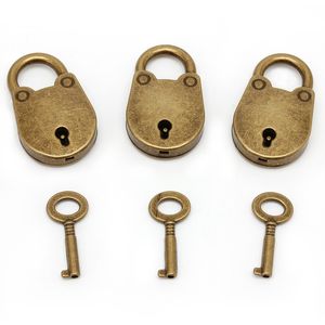 قديم خمر العتيقة نمط البسيطة هجر الفاظ قفل مفتاح الأقفال مع مفتاح (الكثير من 3) للبيع -Y122