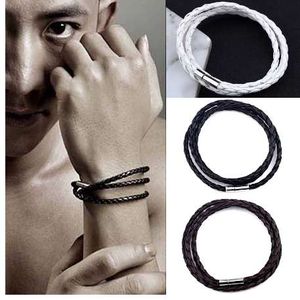 Simple New Accessories Fashion Men's Multi Woven Braided Bracelet Temperament Wild Leather Hand Rope Hip Hop Bracelet