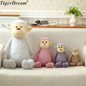 1 Pz Morbido Coda Lunga Fluffy Scimmia Giocattoli di Peluche Cuscino Bambole di Pezza Bambini Partner Compleanno Regalo Di Natale di Alta Qualità 3 Dimensioni