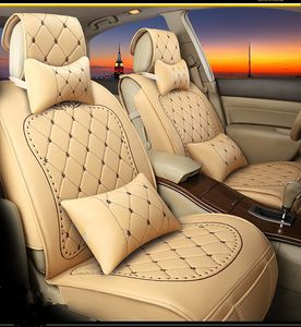 Universal Fit Car Interior Accessories Fundas de asiento para Sedan PU Leather Adjustable Cinco asientos Seat Cover para SUV Automotive Vehicle Cover