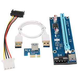 Freeshipping USB 3.0 PCI-E Express 1Xから16倍のライザーボードエクステンダーアダプタカードSATAケーブル