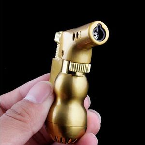 HIGH quality Windproof Jet Flame torch metal Refillable Torch Cigar Lighter outdoor camping survival tools hookah bong smoking lighter