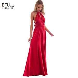 Sexy Women Boho Maxi Club Dress Red Bandage Long Dress Party Multiway Bridesmaids Convertible Infinity Robe Longue Femme 2018