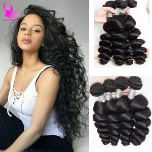 indian loose wave hair bundles 100 human hair extensions india hairs weft non remy 3 4 bundle deals natural black 1030 inch free